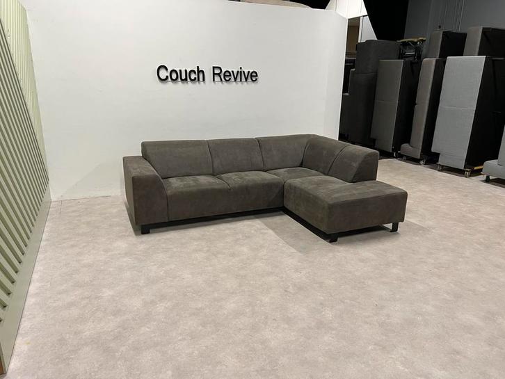 GRATIS LEVERING Z.G.A.N microleer hoekbank 255x180 Gereinigd, Huis en Inrichting, Banken | Bankstellen, Zo goed als nieuw, Vierpersoons of meer