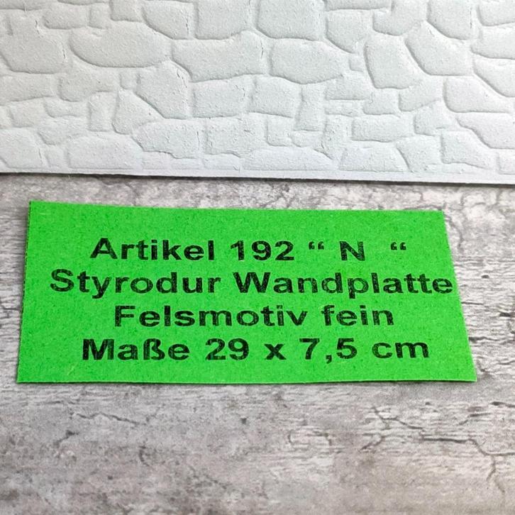 modeltrein Art.192 Styrodur Muurplaten N - spoor, Hobby en Vrije tijd, Modeltreinen | H0, Nieuw, Natuur, Gelijkstroom, Märklin