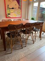 Eichholtz Colony Rotan Stoelen - Set van 6, Huis en Inrichting, Ophalen, Bruin, Riet of Rotan, Zo goed als nieuw