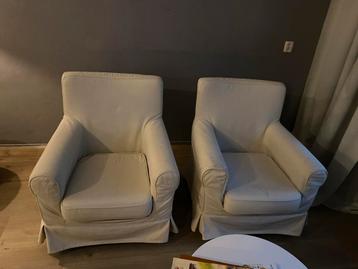 2x IKEA Stoelen  ektorp  beige