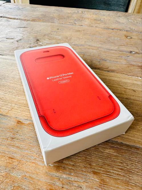 iPhone 12 Pro Max - Apple Leather Sleeve smartphone - roze, Telecommunicatie, Mobiele telefoons | Hoesjes en Frontjes | Apple iPhone