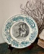 Mooi antiekgroen bord van Creil et Montereau, Ophalen of Verzenden