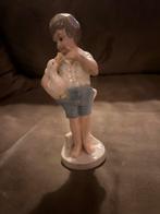 Dresden Porseleinen Beeldje Jongen met Gans, Ophalen of Verzenden