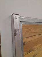 Poortdeur 40: geimpregneerd hout, stalen frame / 98x 190cm, Tuin en Terras, Tuinpoorten, Nieuw, Hout, Ophalen