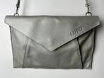 Enveloptas | Clutch | Schoudertas | Lupo | Leer Zilvergrijs, Sieraden, Tassen en Uiterlijk, Ophalen, Zo goed als nieuw, Grijs