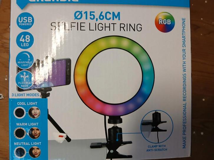 Selfie Ring Light 15.6cm - Nieuwstaat, Audio, Tv en Foto, Fotografie | Onderwatercamera's, Nieuw, Accessoires, Minder dan 10 meter