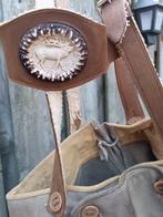 Vintage Lederhose met Bretels - Maat 43, Antiek en Kunst, Antiek | Kleding en Accessoires, Ophalen of Verzenden, Heren, Bergfexoni
