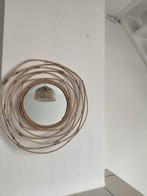 Rieten Spiegel - 58cm Doorsnede, Huis en Inrichting, Woonaccessoires | Spiegels, Rond, Ophalen of Verzenden, Zo goed als nieuw