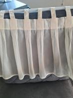 Vitrage met platgestikte plooi en lussen 5x, Ophalen of Verzenden, Gebruikt, 200 cm of meer, 200 cm of meer