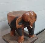 Olifant van teakhout,kan dienen als bijzet of plantentafel, Ophalen