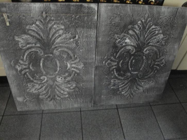 hout paneel relief, Antiek en Kunst, Curiosa en Brocante, Ophalen of Verzenden