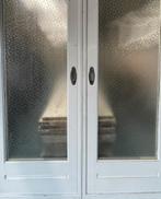 Set schuif / en-suite deuren met glas 214x157cm, Antiek en Kunst, Curiosa en Brocante, Ophalen of Verzenden