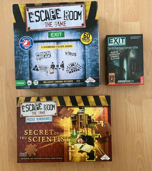 Escaperoom The Game basisspel en 2 extra spellen, Hobby en Vrije tijd, Gezelschapsspellen | Kaartspellen, Gebruikt, Ophalen
