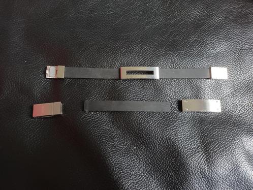 Steel Jewel zwarte armband zwart bandje metaal staal, Sieraden, Tassen en Uiterlijk, Armbanden, Gebruikt, Staal, Zwart, Ophalen of Verzenden
