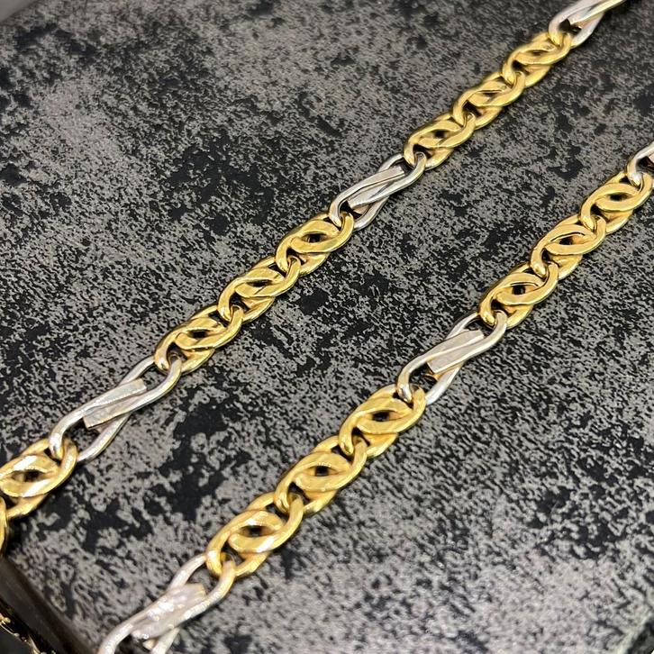 14k gouden ketting prachtig schakel valkenoog, Sieraden, Tassen en Uiterlijk, Kettingen, Nieuw, Goud, Ophalen of Verzenden