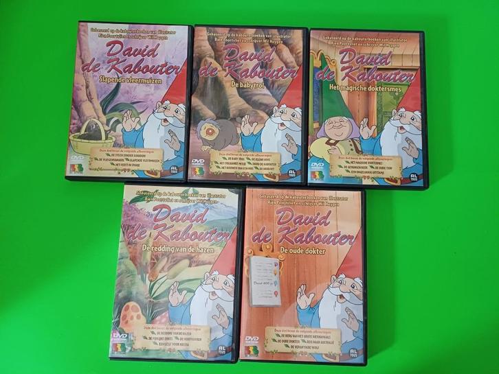 5 dvd set - David de Kabouter, Cd's en Dvd's, Dvd's | Tekenfilms en Animatie, Gebruikt, Europees, Tekenfilm, Boxset, Ophalen of Verzenden