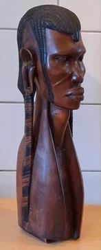 ISAKA borstbeeld. Afrika. Handgestoken. 43 cm., Antiek en Kunst, Ophalen