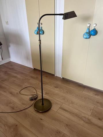 Bronzen halogeen voetlamp met dimmer beschikbaar voor biedingen