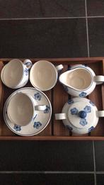 Brocante theeservies blauw-wit, Ophalen of Verzenden