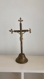 Jezus aan kruis koper 36cm, Antiek en Kunst, Antiek | Religie, Ophalen of Verzenden