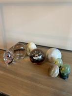 Glazen kunstobjecten - Marmeren/stenen eieren - 8 stuks, Antiek en Kunst, Antiek | Glas en Kristal, Ophalen of Verzenden