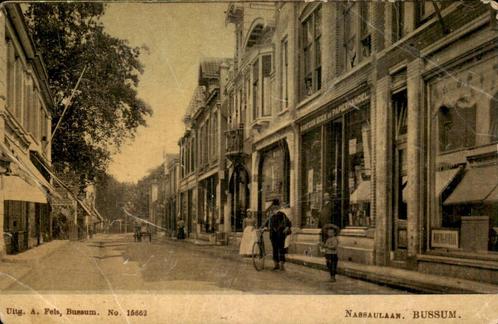 Nassaulaan in Bussum, Verzamelen, Ansichtkaarten | Nederland, Gelopen, Noord-Holland, Voor 1920, Ophalen of Verzenden