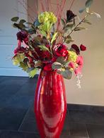 Licht gewicht vaas opgemaakt met kunstbloemen, Ophalen of Verzenden