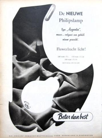 7 vintage advertenties reclames Philips lampen 50-81 lamp beschikbaar voor biedingen
