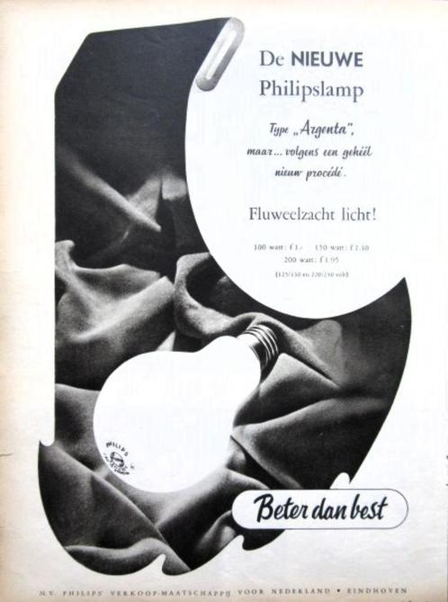 7 vintage advertenties reclames Philips lampen 50-81 lamp, Verzamelen, Merken en Reclamevoorwerpen, Gebruikt, Verzenden