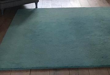 Vloerkleed vierkant 200 cm in groen scheerwol beschikbaar voor biedingen