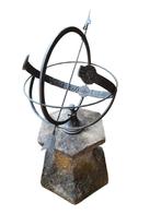 Vintage Zonnewijzer op Sokkel - 90cm Hoog, Ophalen, Gebruikt, Beton, Overige typen