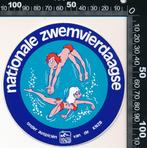 Sticker: KNZB - Nationale Zwemvierdaagse - Onder auspicien v, Sport, Ophalen of Verzenden