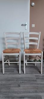 Twee eetkamerstoelen wit, Huis en Inrichting, Stoelen, Ophalen, Gebruikt, Twee, Wit
