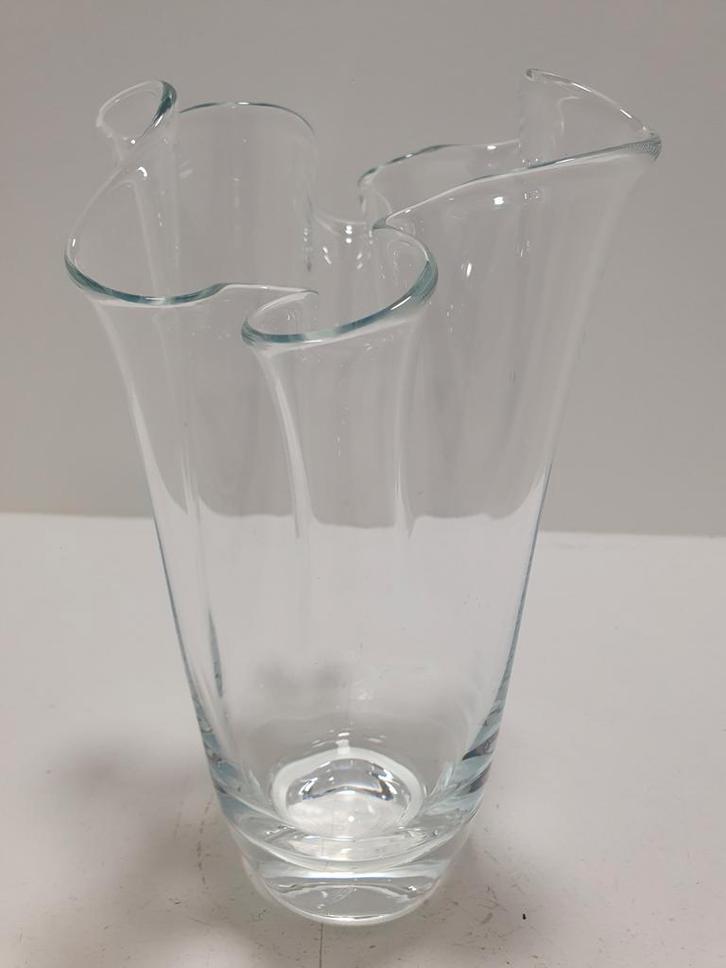 Glazen Vaas. Servetvaas., Huis en Inrichting, Woonaccessoires | Vazen, Zo goed als nieuw, Wit, Minder dan 50 cm, Glas, Ophalen