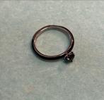 Pandora Ring Chakra hart zwart mt 56, Sieraden, Tassen en Uiterlijk, Ringen, Ophalen of Verzenden, Zo goed als nieuw, 17 tot 18