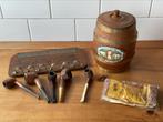 UITGEBREIDE SET PIJPENREK/PIJPEN/TABAKSPOT MET TABAK, Ophalen of Verzenden, Gebruikt