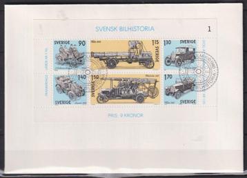Zweden 1980 FDC Blok Antieke (vracht)auto's beschikbaar voor biedingen