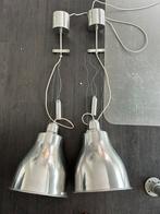 Ikea RVS grote Hanglampen (eettafel) set 2 stuks 28cm, Huis en Inrichting, Lampen | Hanglampen, Zo goed als nieuw, Ophalen