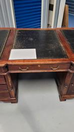 Antiek Bureau met Lederen Inleg, Huis en Inrichting, Bureaus, Ophalen of Verzenden, Gebruikt, Bureau