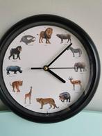 Wandklok met dierengeluiden, Huis en Inrichting, Woonaccessoires | Klokken, Ophalen of Verzenden, Zo goed als nieuw