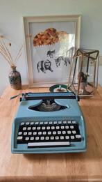 Retro typemachine, blauw/groen, Ophalen of Verzenden