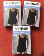 3 x Anni Rolfi nieuwe stretch singlet dames L/zwart, Kleding | Dames, Zwart, Maat 42/44 (L), Nieuw, Ophalen of Verzenden
