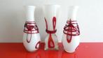 glas kunst Opaline vazen set [1318], Antiek en Kunst, Antiek | Glas en Kristal, Ophalen