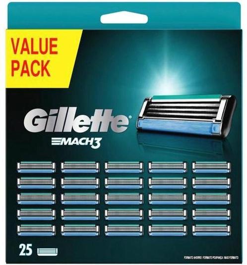 Gillette Mach3 Scheermesjes 25 Stuks, Sieraden, Tassen en Uiterlijk, Uiterlijk | Gezichtsverzorging, Nieuw, Verzorging, Ophalen of Verzenden