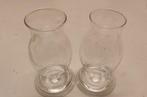 2 stuks glazen kaarshouders. Niet gebruikt, Ophalen of Verzenden, Zo goed als nieuw, Overige materialen, Minder dan 25 cm