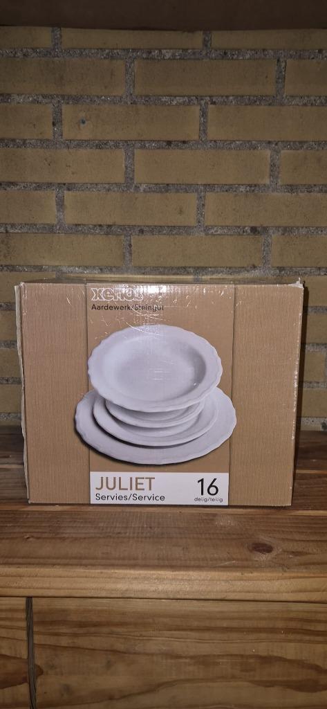 Xenos Serviesset Juliet - 16-delig - wit, Huis en Inrichting, Keuken | Servies, Nieuw, Compleet servies, Overige stijlen, Aardewerk