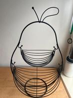 Fruitmand Peer - Zwart Metaal, Ophalen, Zo goed als nieuw, Overige vormen, Mand