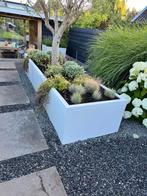Plantenbak wit 350 x 100 x 60, Tuin en Terras, Bloembakken en Plantenbakken, Ophalen, Gebruikt, 100 cm of meer, Metaal