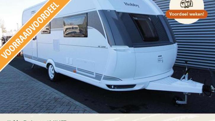 Hobby De Luxe 540 KMFE Voordeel wekenprijs, Caravans en Kamperen, Caravans, Bedrijf, tot en met 5, 1250 - 1500 kg, Treinzit, Hobby