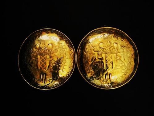2 Antieke wandkandelaars wandappliques Wapen van Amsterdam, Antiek en Kunst, Antiek | Kandelaars, Koper of Brons, Ophalen of Verzenden